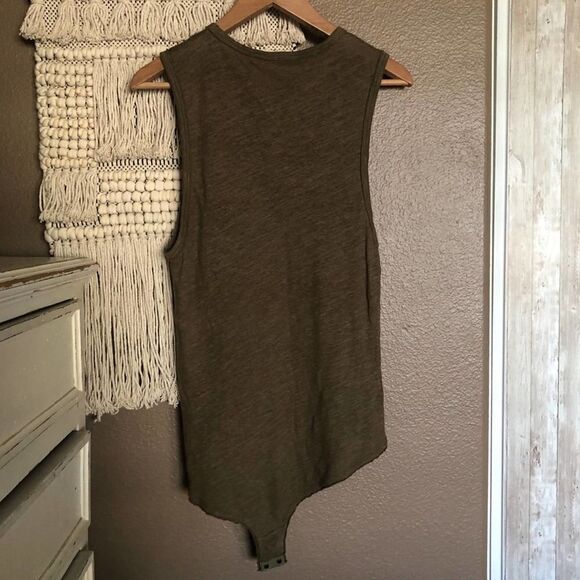 Free People Womens All The Time Green Bodysuit - Picture 5 of 10